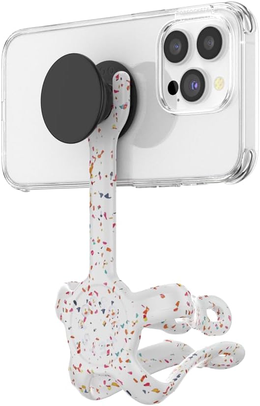 PopSockets Flexible Phone Mount & Stand- Coconute Creme | Flex Mount & Tripod, Content Creators, Hands-Free, Rainbow, Colorful, Electronic Accessories, For iPad/Kindle/iPhone/Android