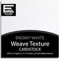 Snowy White —12x12 Textured Cardstock | 80lb Textured White Scrapbook Paper | Premium Cardstock for Cricut Cutting | 25 Sheets