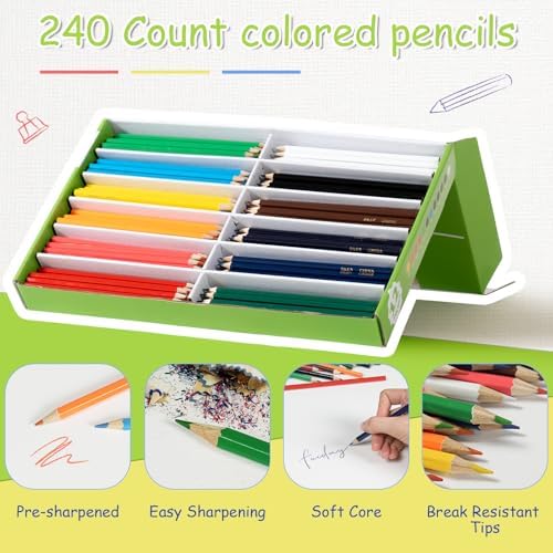 S & E TEACHER'S EDITION Colored Pencils, 240Pcs (Pack of 2)