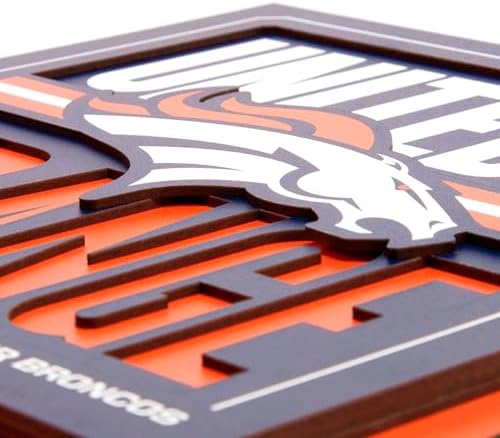 YouTheFan NFL Denver Broncos Slogan Series 3D Wall Art