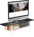 suptek Dual Monitor Stand Riser,Large Monitor Laptop Stand Riser 3 Adjustable Heights Computer Stand for Laptop, Printer, Notebook(MST016)