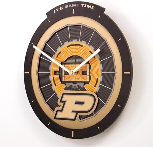 YouTheFan NCAA Purdue Boilermakers BB StadiumView 3D Wall Clock