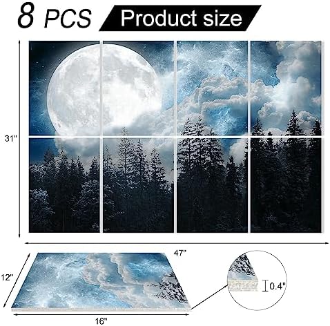 YPY Acoustic Panels Sound Absorbing, 8 Pack Soundproof Wall Panels