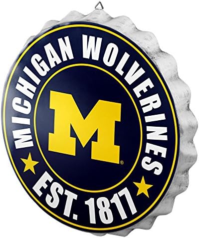 foco NCAA Team Logo Metal Bottle Cap Hanging Wall Sign