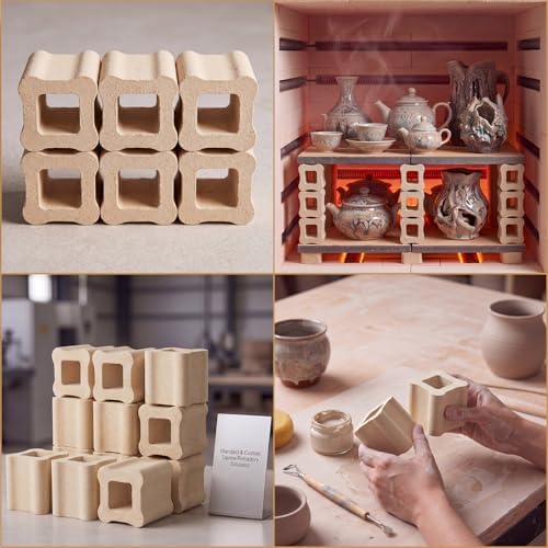 Nuanchu 4 Pack Kiln Post High Alumina Kiln Posts, 1 x 1 Inch