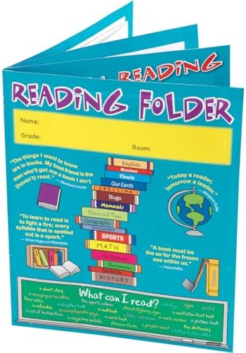 Really Good Stuff Reading Reference 4-Pocket Folder Intermediate, 12 Pack