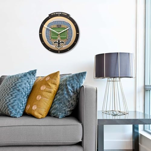 YouTheFan NFL New Orleans Saints StadiumView 3D Wall Clock