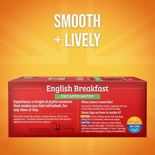 Twinings Decaffeinated English Breakfast Black Tea Bags 100 CT Box (1 Pack)