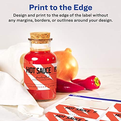 Avery® Printable Durable White Rectangle Labels, Sure Feed® Technology, 2" x 3.75", Print-to-the-Edge, Waterproof Labels, Laser & Pigment-Based Inkjet Compatible, 800 Total