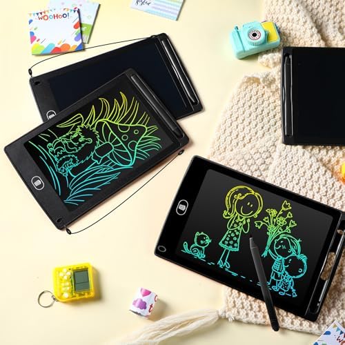 Zhehao 64 Pcs LCD Writing Tablet Bulk for Kids, 8.5 in, Colorful, Black