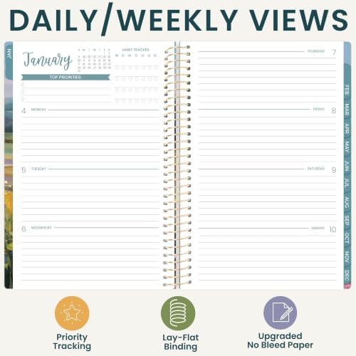 bloom daily planners 2027 Planner (January - December 2027) - Weekly & Monthly Softcover Planner for Women - Calendar Year Inspirational Agenda Book with Stickers - 5.5" x 8.25" - A New Day