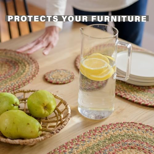 Homespice Azalea Jute Braided Placemats, Rect 13x19 Set of 6