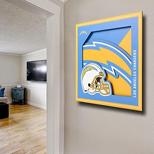 YouTheFan NFL Los Angeles Chargers 3D Logo Series Wall Art