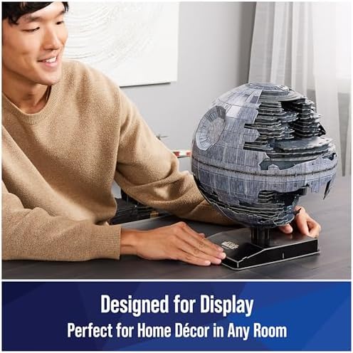 4D Build Star Wars Deluxe Death Star II Cardstock 3D Model Kit, Star Wars Gifts, Desk Décor for Fans & Collectors, 272 Pieces, 3D Puzzles, Gift Ideas for Ages 12 & Up