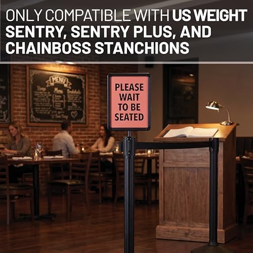 US Weight Plastic Stanchion Sign Holder for USW ChainBoss & Sentry