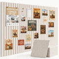 AHEONLAR Felt Bulletin Board 48" x 36", Cork Boards for Walls, 12 Pack Bulletin Board Large Cork Board for Office, Felt Boards with 70 Safe Removable Adhesive Tabs, Pin Board for Home(Light Beige)