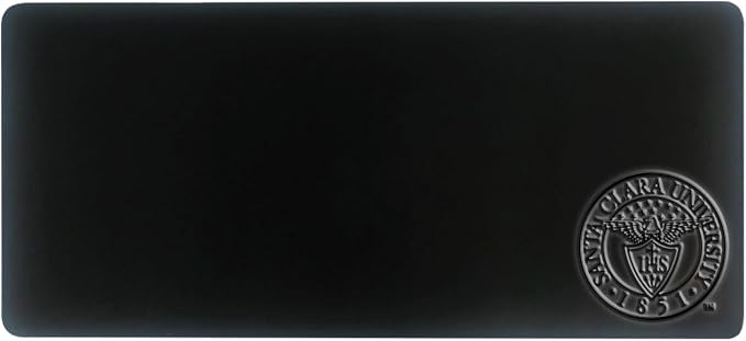 Santa Clara University Alumni Desk Mat, Durable Office Supplies, Non-Slip Base, Responsive Desk Pad with Smooth Surface, Black