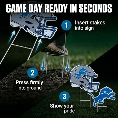 NFL Logo & Helmet 2 Pack Yard Sign Set