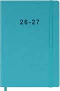 2026-2027 Planner - Weekly and Monthly Planner, Oct 2026 - Dec 2027, Holidays, Contacts and Notes Pages, Vegan Leather Cover, Elastic Closure, 5.5”x8.25”, Teal