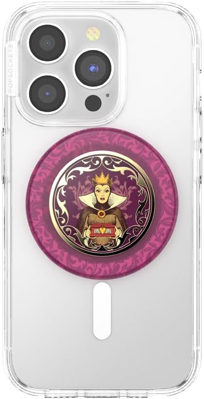 PopSockets Phone Grip for MagSafe, Magnetic Holder- Evil Queen | Removable, For Kindle / Android / iPhone, With Magnet, Disney, Mickey Mouse, Minnie, iPad, Removable, Popper