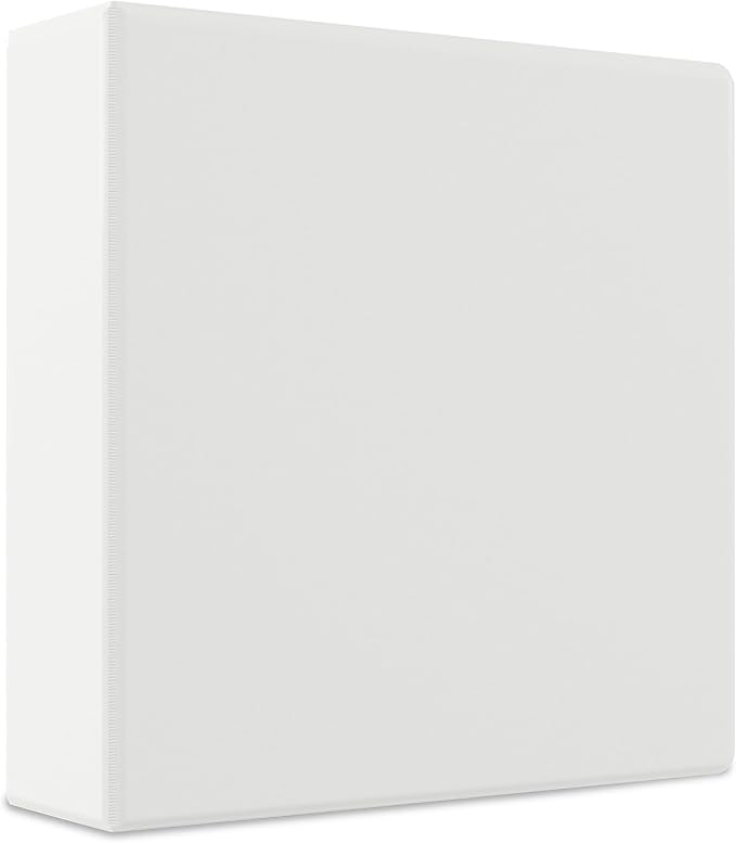 Staples Economy 3 Inch 3-Ring View Binders, White, Holds Up to 600 Sheets, Lightweight Large-Capacity Binders for School & Office, 3 Pack