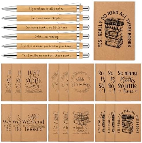Supervitae 96 Set Book Lover Gift Include Notebook with Motivational Pens