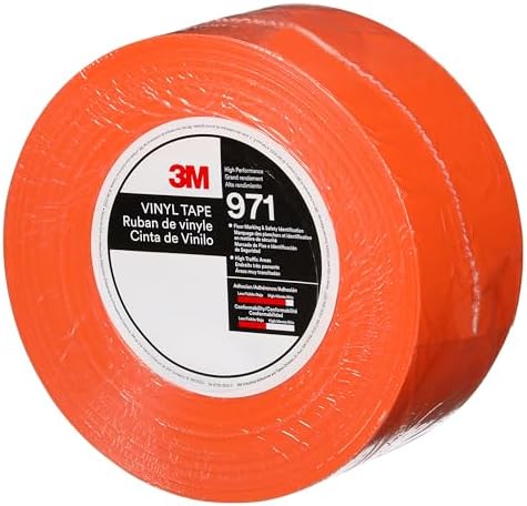 3M Durable Floor Marking Tape 971, Orange, 3 in x 36 yd, 17 mil, 1 Roll