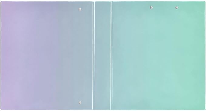Three-Rings Notebook Binders 1.5" Notebook Binders with Pockets 1/2 Pack Binder for College Students Hardcover Abstract Wide Gradient Background Blanks with Pale Light Purple