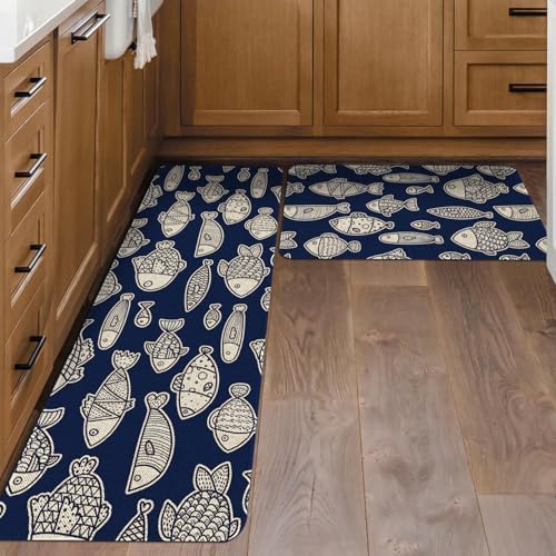 Kitchen Rugs and Mats Set of 2,Floor Mats for Home Kitchen Decor Mat