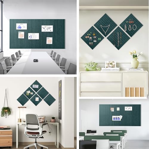 Large Felt Bulletin Board 48" x 24", Forest Green