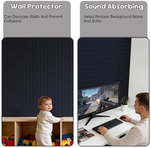 Large Felt Bulletin Board with Self-Adhesive | 6 Pack 36"x24" Cork Board Alternative | Notice Boards with 35 Pushpins, Secure and Easy to Install, Home Office Decor Classroom Decor - Navy Blue