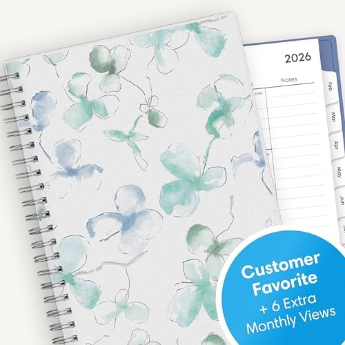 Blue Sky 2026 Weekly & Monthly Planner Calendar, 5"x8", Lindley