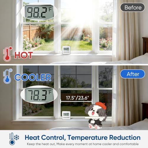 SUNBABY Window Privacy Film, One Way Mirror & Heat Blocking, 17.5"x157.5"