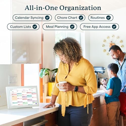 Skylight Calendar – 15" Touchscreen Digital Calendar & Chore Chart, White