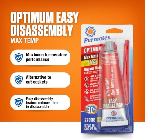 Permatex 27038 Optimum Red High Temperature Gasket Maker, 3 oz