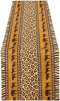 ALAZA Double-Sided African Leopard Print Table Runner 14x108 Inches Long,Table Cloth Runner for Wedding Birthday Party Kitchen Dining Home Everyday Decor