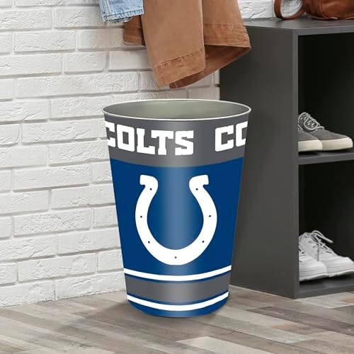 FANMATS 34670 NFL - Indianapolis Colts Wastebasket | Blue | 15"x10.5"x10.5" | Primary Logo, Helmet, & Wordmark
