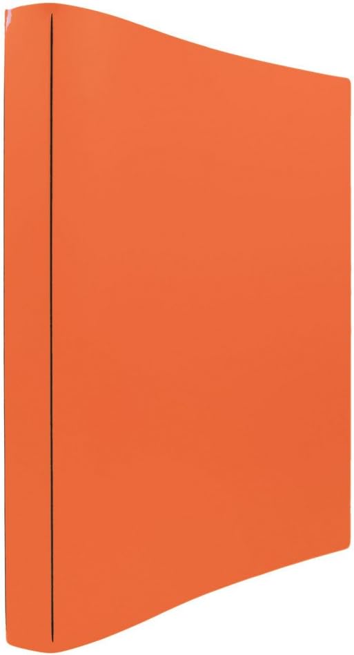 JAM PAPER Italian Leather 0.75 inch Binder - Orange 3 Ring Binder - Sold Individually