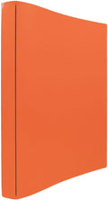 JAM PAPER Italian Leather 0.75 inch Binder - Orange 3 Ring Binder - Sold Individually