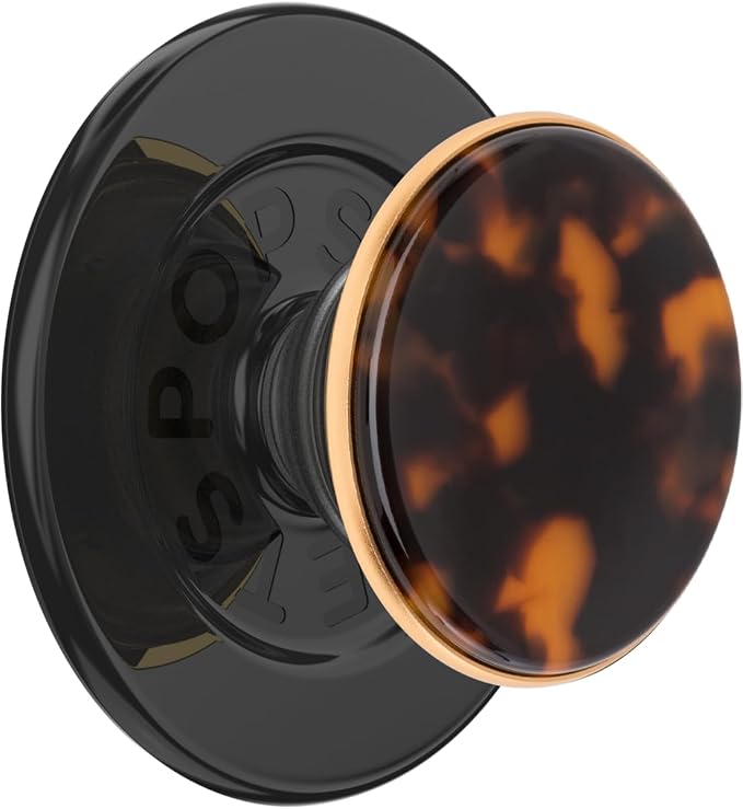 PopSockets Phone Grip for MagSafe, Magnetic Holder- Tortoise | Removable, For Kindle / Android / iPhone, With Magnet, Tortoise, Shell, iPad, Removable, Popper