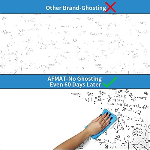AFMAT White Board Wallpaper, Whiteboard Roll, Stick on White Boards for Wall, 1.5x11ft Peel and Stick Dry Erase Roll, Stain-Proof, Super Sticky Whiteboard Sticker for Wall/Table/Door, 2 Rolls PP06