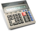 Sharp 12-Digit Commercial Dual Power Desktop Calculator, Business Functions with Memory & Markup Keys, Slim Adding-Machine Design Calculator, 6.9 x 7.3-Inches, Gray and Black (QS-2130)