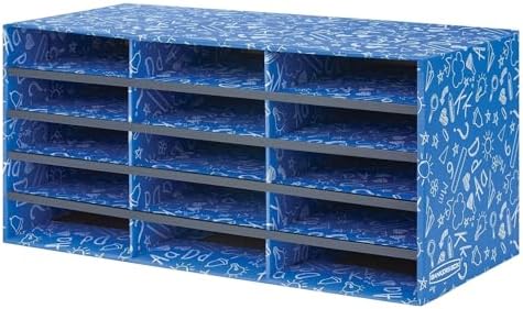 Bankers Box 15-Compartment Literature Sorter, 28.5" x 12.375", Blue