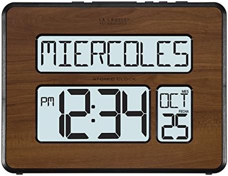 La Crosse Technology 513-1419BL-WA-INT Atomic Large Full Digital Calendar Clock