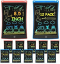 bravokids 12 Pack LCD Writing Tablet with Stylus, 8.5 inch Colorful Doodle Board Drawing Pad for Kids, Travel Games Activity Learning Toys, Birthday Gift for Age 3 4 5 6 7 8 Year Old Boys Girls