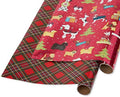 Papyrus Christmas Wrapping Paper Rolls, Holiday Chic and Santa's Best Friends Dog Print (2 Rolls, 60 sq. ft.)