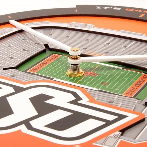 YouTheFan NCAA Oklahoma State Cowboys StadiumView 3D Wall Clock