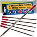 Replacement for Cross 8515 - Ballpoint Pen Refill - 6 Red