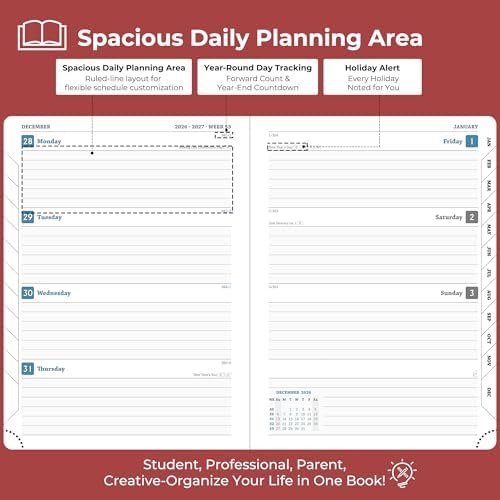 Planner 2026-2027 Daily Daily Weekly and Monthly,8.5"x6.5"