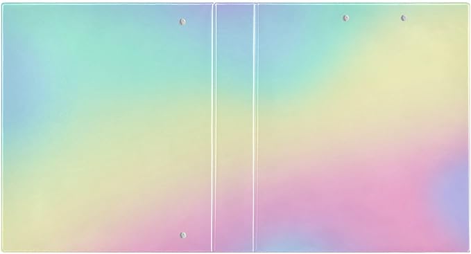 KLL 3 Ringed Notebook Binders 1.5 Inch Notebook Binders with Interior Pockets Pack of 1/2 School Binders 200 Sheets Rainbow Gradient